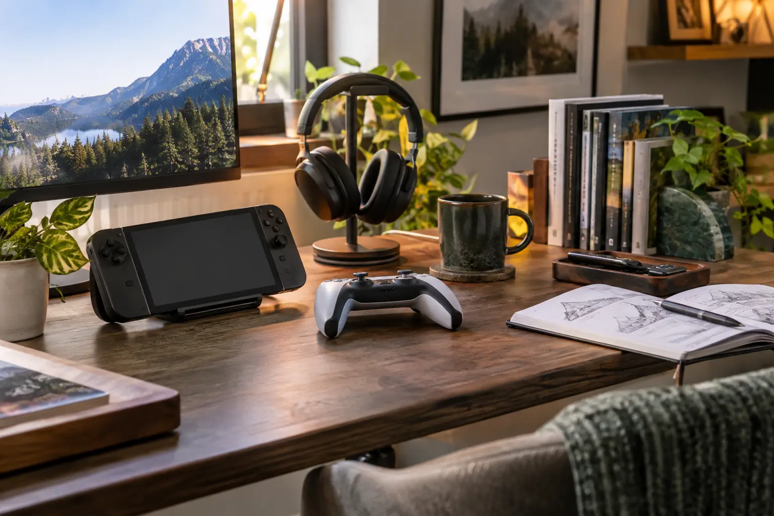Sélection de ressources gaming organisée sur un bureau