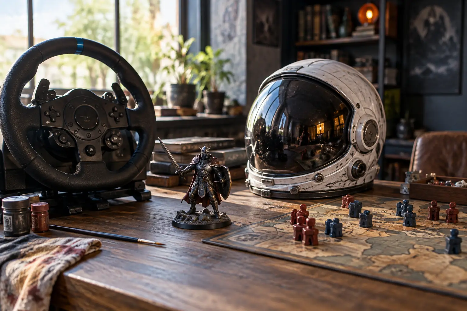 Objets évoquant plusieurs grands univers du jeu vidéo